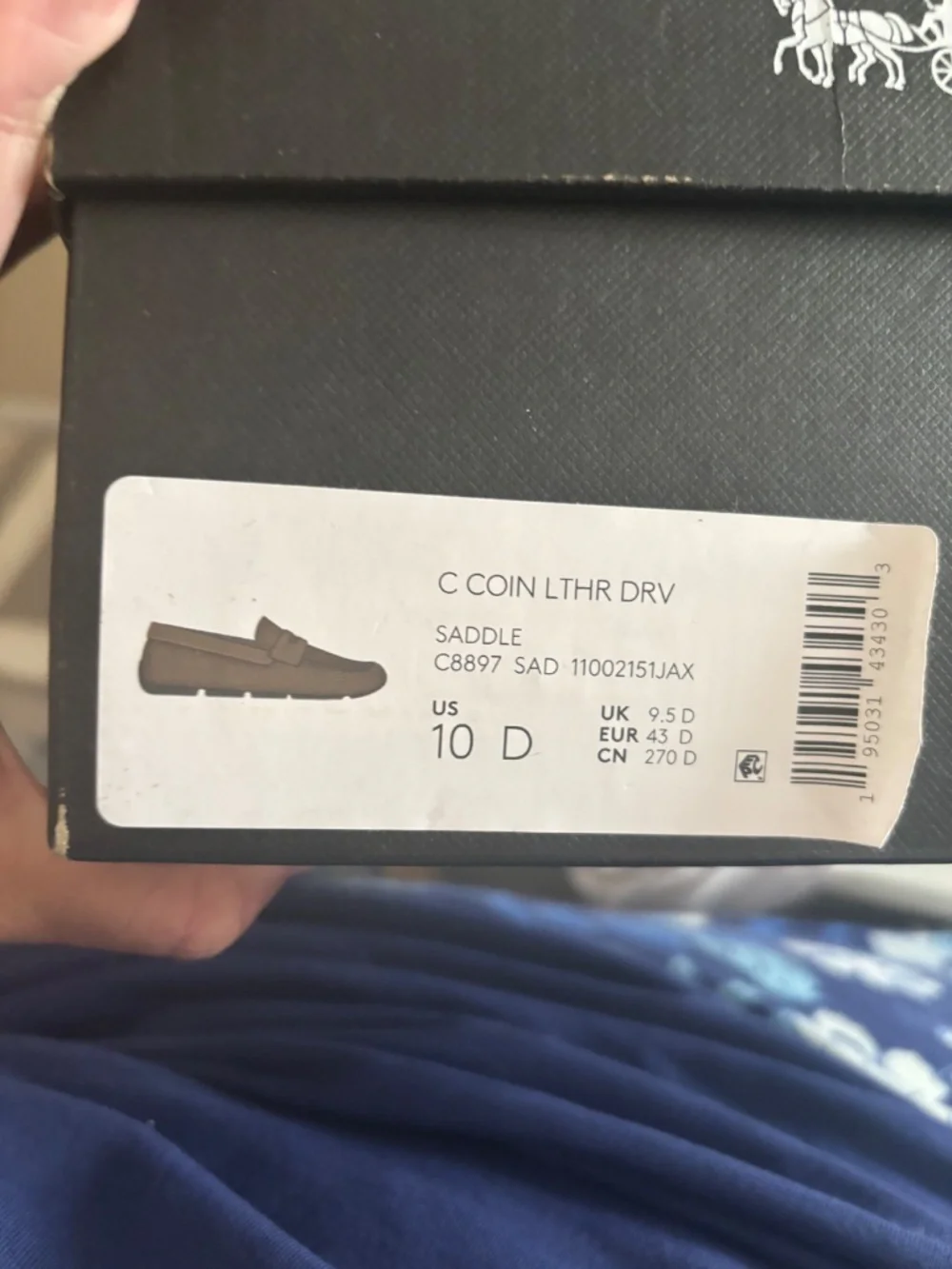 Coach C Coin Leather Driver Loafers – Men’s Size 10D – Saddle Brown – New in Box